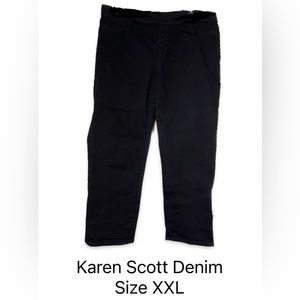 Karen Scott Pull Denim Pants Women’s Size XXL Black